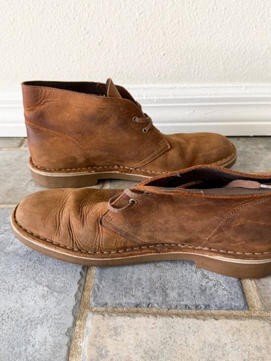 Clarks Desert Trek Chukka Boots Brown Leather Lace Up Men’s Size 9 main image 6